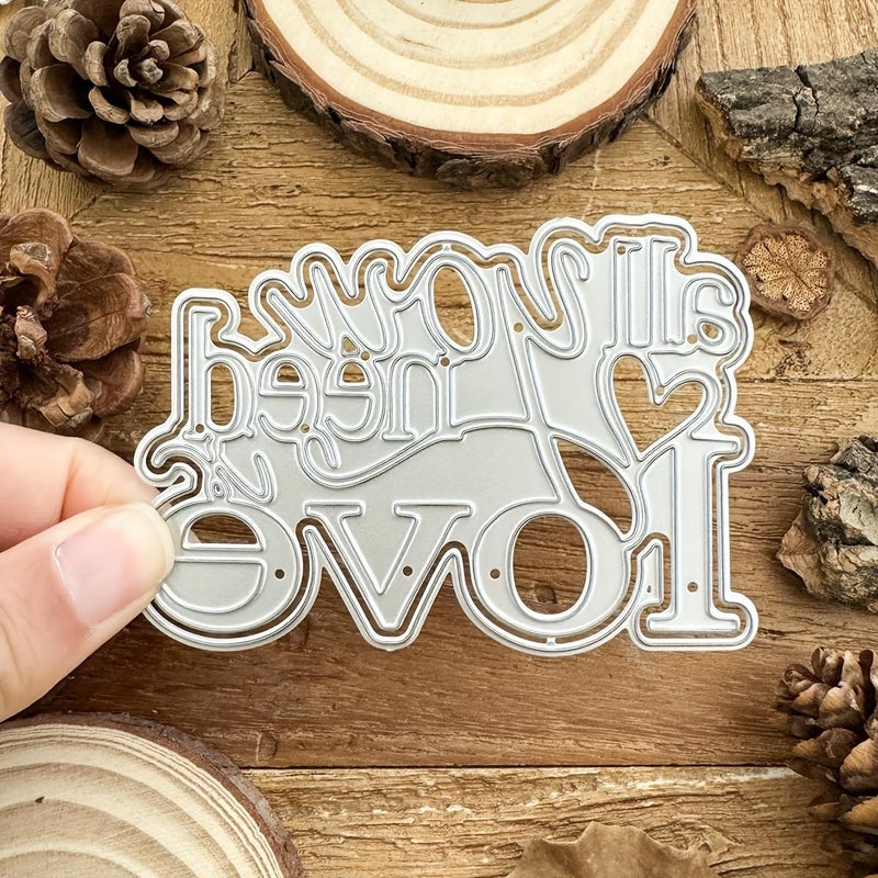 LZBRDY All You Need is Love Die-Cuts, Carbon Steel Metal Cutting Dies for DIY Scrapbooking & Card Making, Love Letter Die-Cuts for Valentine's Day Albums & Greeting Cards - Image 4